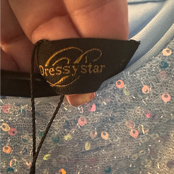 Dressystar Sparkling Blue Sleeveless high low Dress - Picture 4 of 10